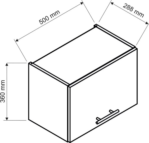 Okapowa szafka kuchenna szara F2-P08