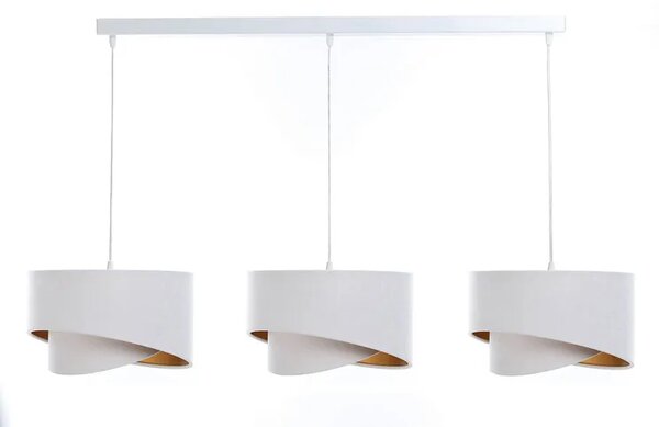 Biało-złota asymetryczna lampa wisząca nad stół - 4X S511 Z0-N89