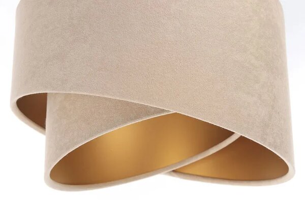 Beżowa potrójna lampa wisząca asymetryczna - S508 T8-N35