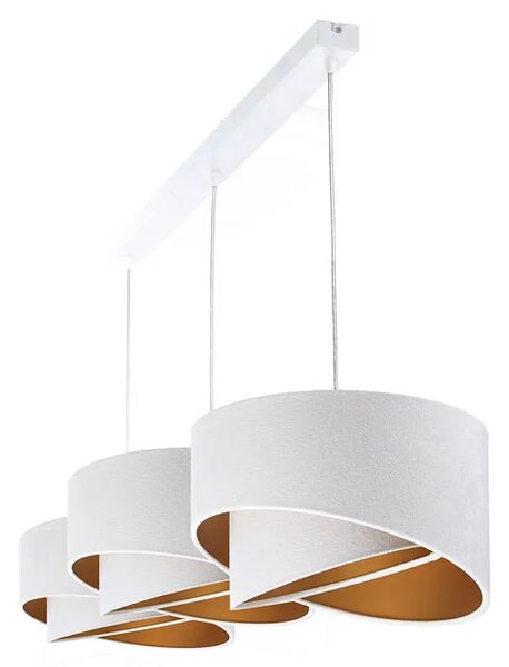 Biało-złota asymetryczna lampa wisząca nad stół - 4X S511 Z0-N89