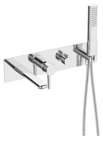 Bateria wannowa podtynkowa GranMaster RENE Chrom z zestawem natryskowym 1 szt