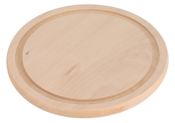 ČistéDřevo Deska do krojenia okrągła 22 cm z wycięciem