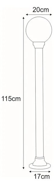 Klasyczna lampa ogrodowa słupek S1-N48