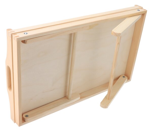 ČistéDřevo Stolik śniadaniowy do łóżka drewniany 50 × 30 cm – nielakierowany