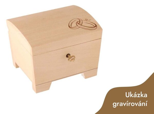 ČistéDřevo Kufer drewniany XI na kluczyk