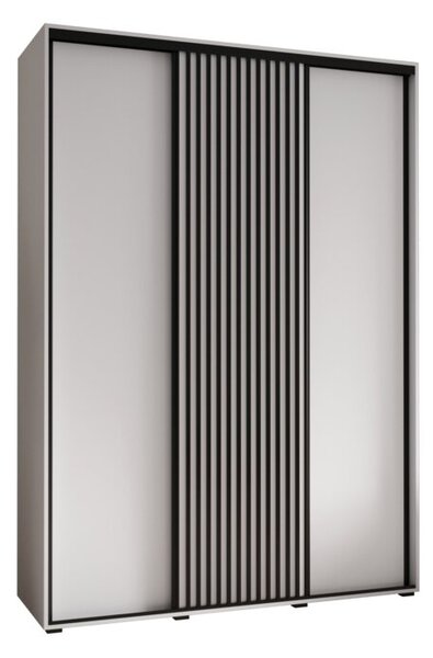 Szafa przesuwna wysoka Lanko 1 170, gł. 60 cm biały + biały + czarny