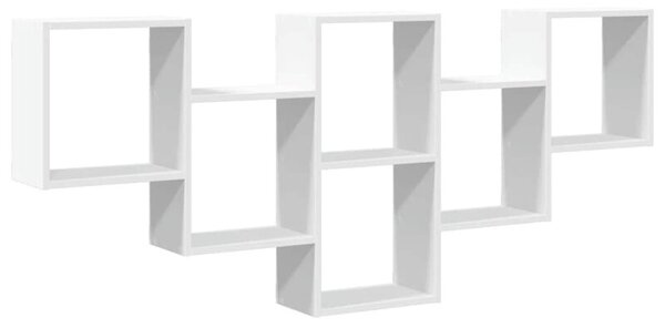 Półka ścienna, biała, 159x18x66 cm, materiał drewnopochodny