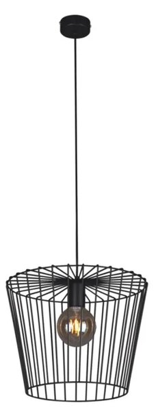 Czarna industrialna lampa wisząca druciana - S565-Folta