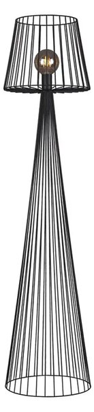 Czarna industrialna lampa podłogowa - S567-Folta