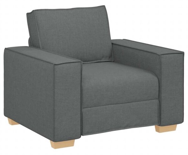 Sofa fotel ciemnoszary 100x78x84 cm tkanina