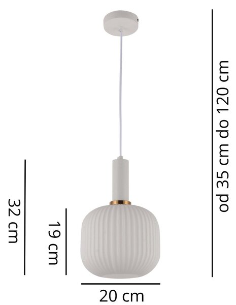 LAMPA WISZĄCA LOFT BIAŁA GATO
