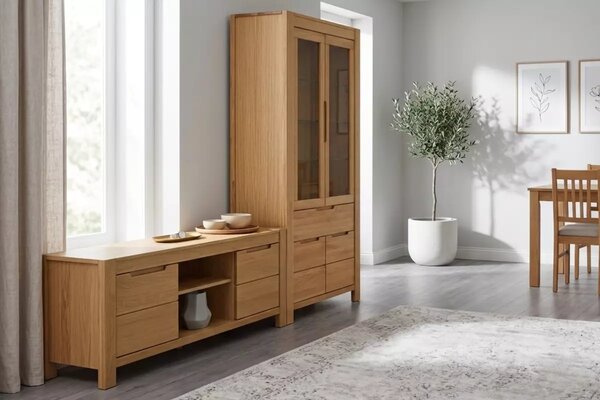 Szafka RTV 160 cm na dębowych nogach Napoli 46
