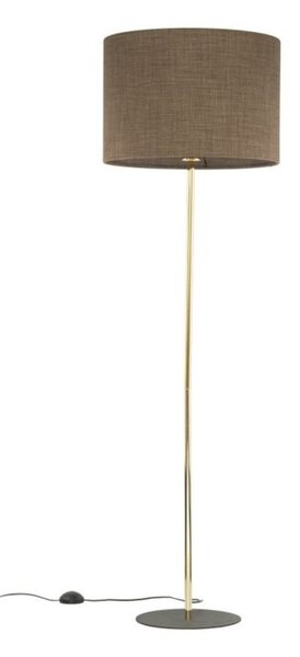 Lampa podłogowa TK Lighting UMBERTO BROWN 16031 – nowoczesna, czarno‑brązowo‑złota, E27, 155 cm, do salonu