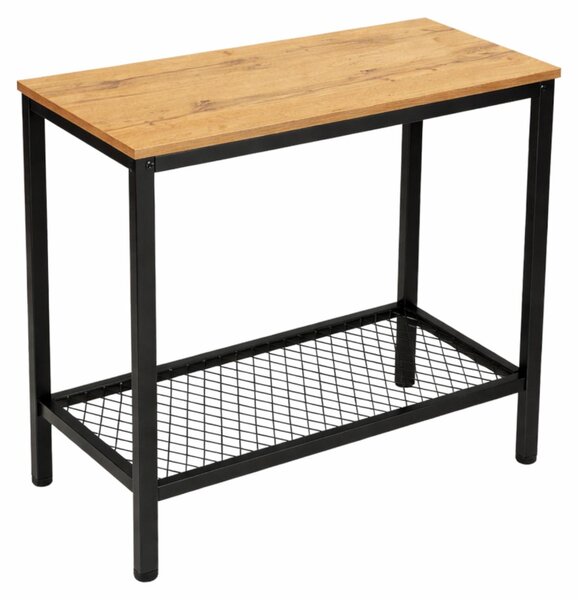 Konsola loft stolik pomocniczy db czarny metal póka do przedpokoju BEGRYF 60x30x60