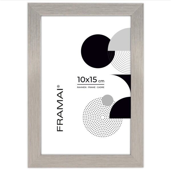 Ramka na zdjęcia 10x15 cm rama MDF ramki do zdjęć 15x10 cm kolor srebrny FRAMAI®