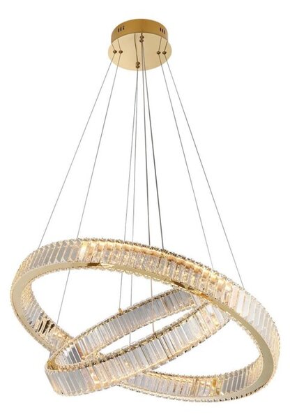 Nowoczesna lampa wisząca LED 120W Azzardo Spark 60+80 AZ5792 – efektowne oświetlenie do salonu i jadalni