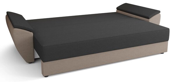 Łososiowa sofa rozkładana z pojemnikiem E9-P06