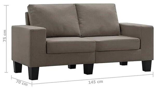 2-osobowa sofa taupe z podłokietnikami W3-F85