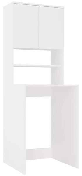 Biała obudowa z szafką na pralkę do łazienki B5-B23