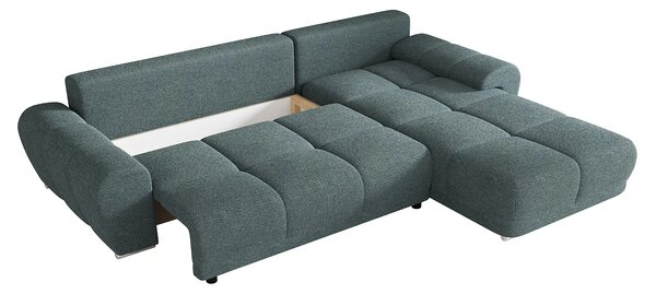 Narożnik z funkcją spania w kolorze morskim D4-W93