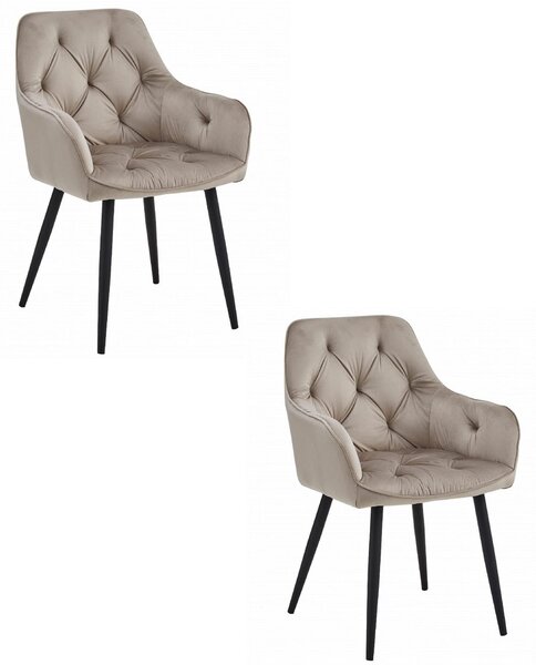 Krzesło Valora JORK Dark Beige x2 - Para krzeseł w soczystym odcieniu beżu