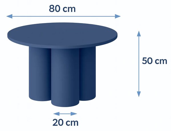 Bordowa matowa ława 80 cm K4-Z27