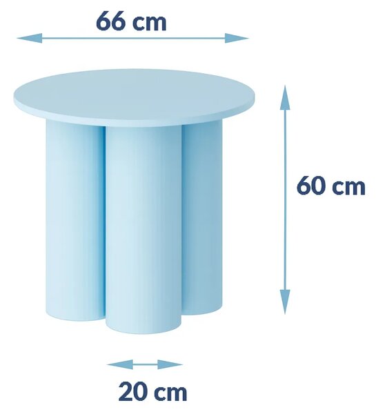 Granatowy matowy stolik kawowy 60 cm G0-R44