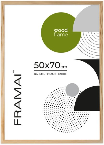 Ramka na zdjęcia 50x70 cm z drewna surowego sosnowa ramka na plakat DIY FRAMAI®
