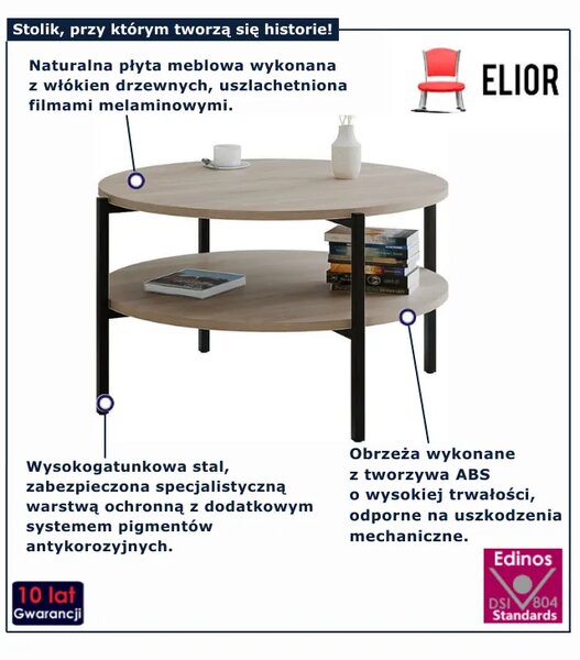 Stolik kawowy dąb sonoma A8-S10