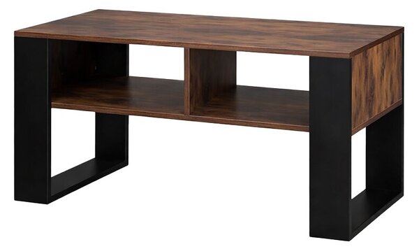 Stolik kawowy VELACO TAB-2-WD-BL-90 Prostokątny Dąb / Czarny mat