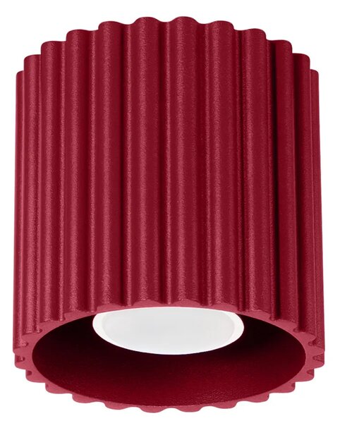 Burgundowa lampa ryflowana w loftowym stylu C3-P53