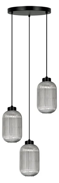 Wisząca lampa z długimi kloszami grafitowa N1-S00