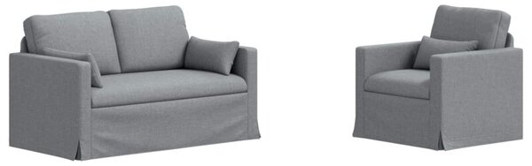 ModuÅowy zestaw sof w kolorze jasnoszarym z ergonomicznym designem