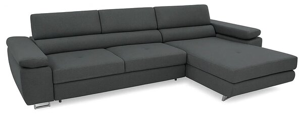 Szary narożnik rozkładany z pojemnikiem K6-F57