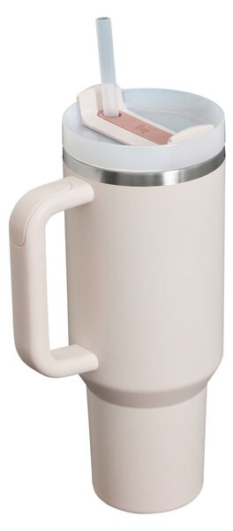 Jasnoróżowy termos ze słomką ze stali nierdzewnej 1,18 l Quencher H2.0 FlowState Tumbler Rose Quartz – Stanley