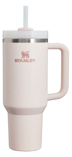 Jasnoróżowy termos ze słomką ze stali nierdzewnej 1,18 l Quencher H2.0 FlowState Tumbler Rose Quartz – Stanley