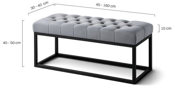 ŁAWKA pikowana INDUSTRIALNA Classic LOFT