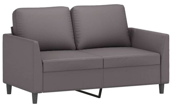 Sofa, 2-osobowa szary, 120 cm, sztuczna skÃ³ra