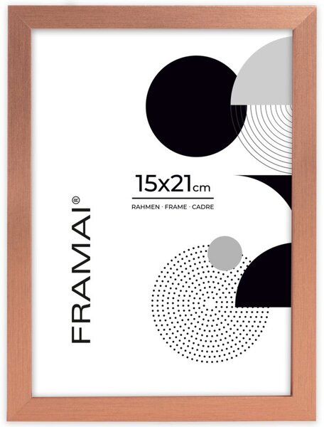 Ramka na zdjęcia 15x21 cm rama MDF ramki do zdjęć 21x15 cm kolor miedziany FRAMAI®