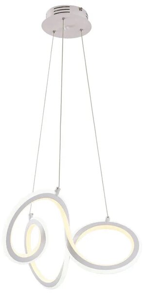 Biała nowoczesna lampa wisząca LED - S005-Uvex