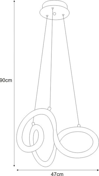 Biała nowoczesna lampa wisząca LED - S005-Uvex