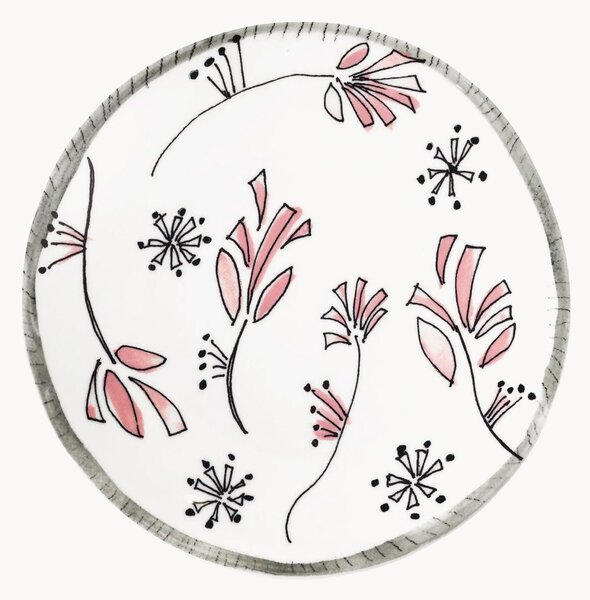 Komplet talerzy śniadaniowych Fiore Rosa, 2 elem