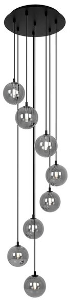 Lampa z wiszącymi kloszami długa grafitowa C7-A93
