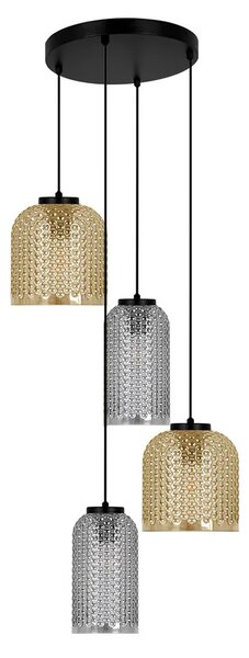 Wisząca lampa beżowo-grafitowa M1-P60