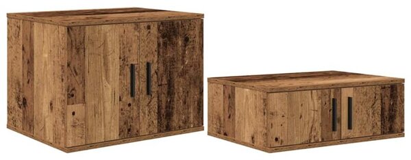 Szafka do przechowywania 2 szt. stare drewno 108 x 41 x 40 cm