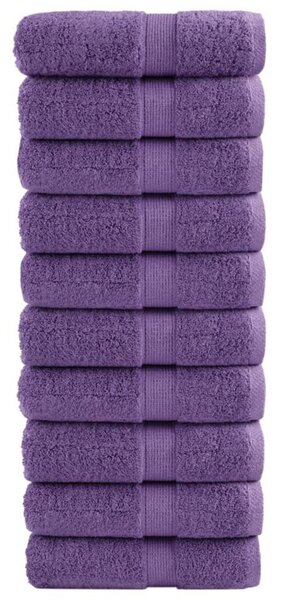 Ręczniki myjące premium solund 10 szt. fioletowe 30x30 cm 600 GSM