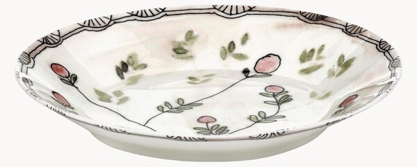 Komplet talerzy głębokich z porcelany kostnej Midnight Flowers, 2 elem