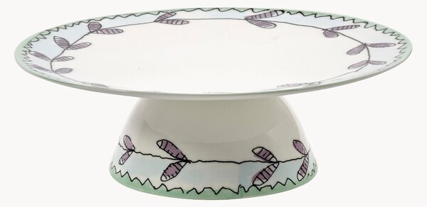 Patera z porcelany kostnej Midnight Flowers