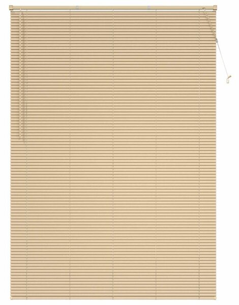 Żaluzja wenecka pvc jasnobrązowa 213 x 160 cm z drążkiem obrotowym i akcesoriami montażowymi