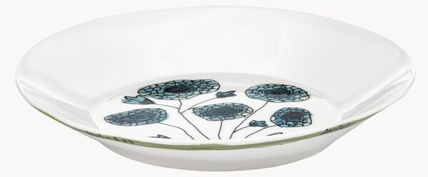 Komplet talerzy głębokich z porcelany kostnej Midnight Flowers, 2 elem